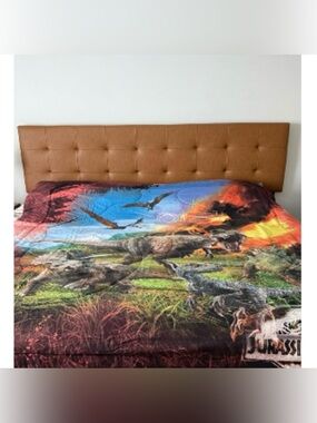 Jurassic Dinosaur Comforter in Brown and Multicolor